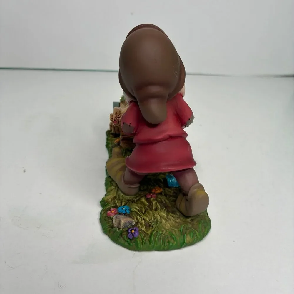 Disney Snow White & The Seven Dwarfs Desk Set GRUMPY Business Card Holder Vtg